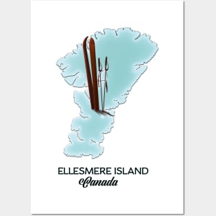 Ellesmere island Canada map Posters and Art